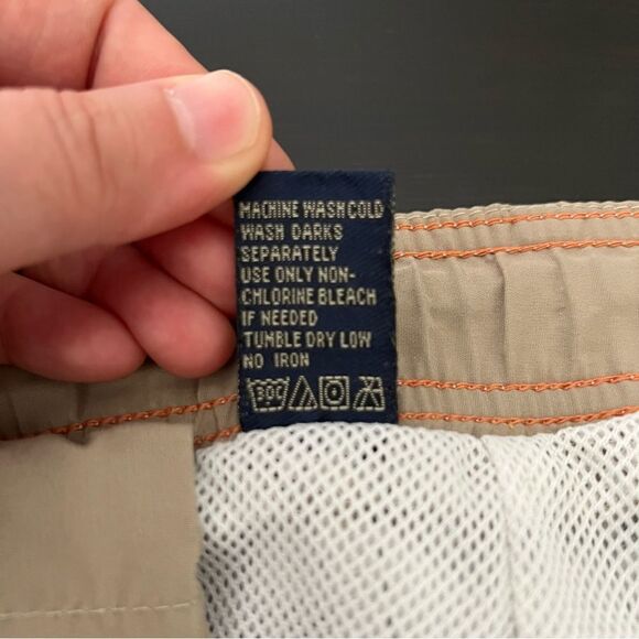 No Bad Days Swim Shorts Trunks Mens Size Large Green Floral Pockets Drawstring - Picture 9 of 13